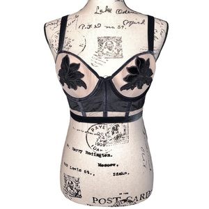 NWT VICTORIA’S SECRET Velvet Long Line Bustier Bra Size 34